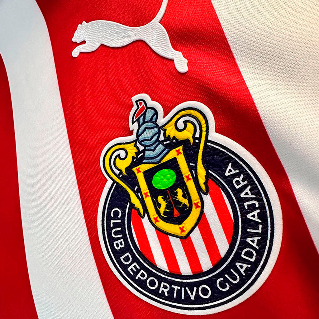 Jersey Puma Jugador Chivas Local 2023/2024 Rojo/Blanco Talla XL