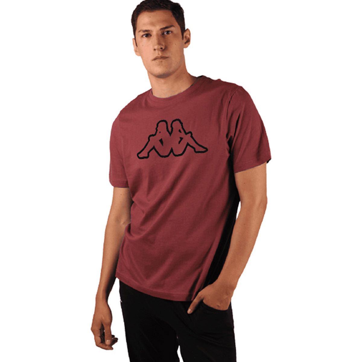 Playera Kappa Casual Logo Cromen Hombre 381h2tw - ROJO ESCARLATA M