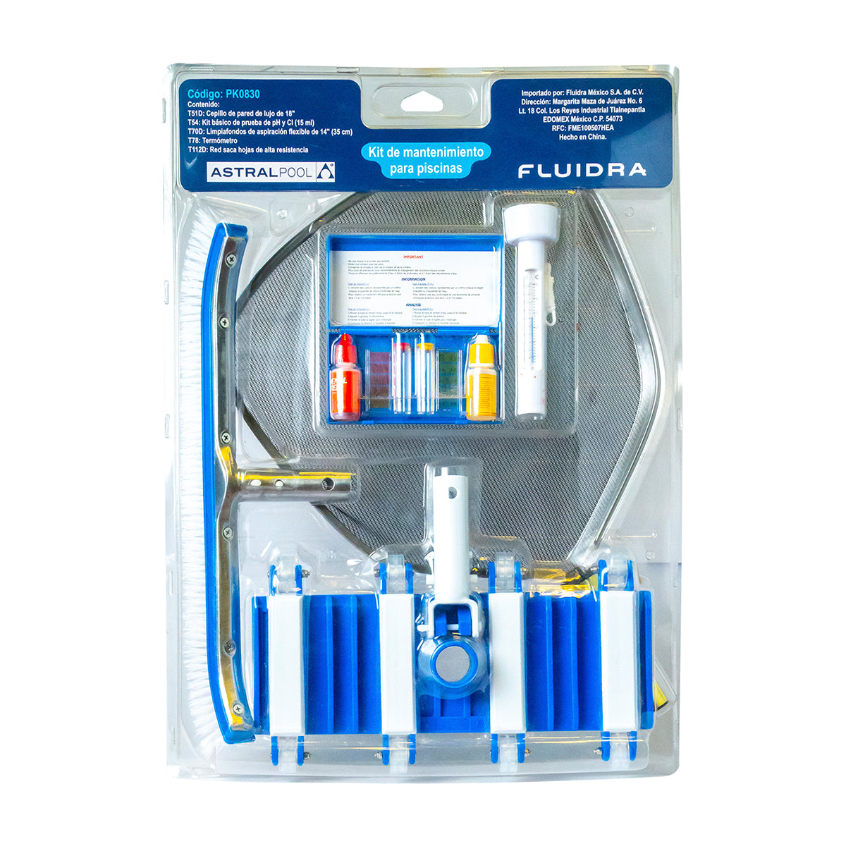Kit mantenimiento alberca ASTRAL POOL con accesorios y pruebas-4 KG