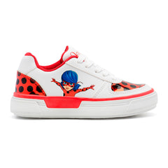 Tenis Ladybug niña Yuyin blancos con suela antideslizante