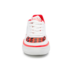 Tenis Ladybug niña Yuyin blancos con suela antideslizante