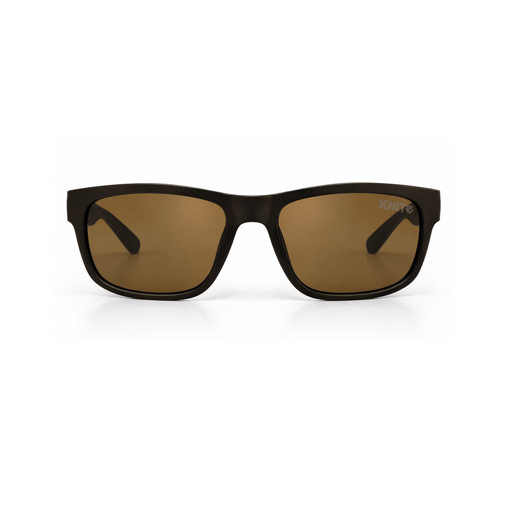 Lentes De Sol KNITE Hombre Armazon Negro Mica Cafe