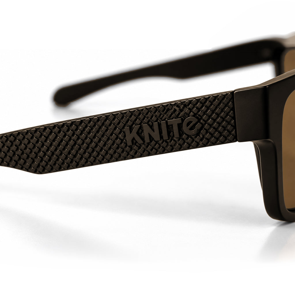 Lentes De Sol KNITE Hombre Armazon Negro Mica Cafe