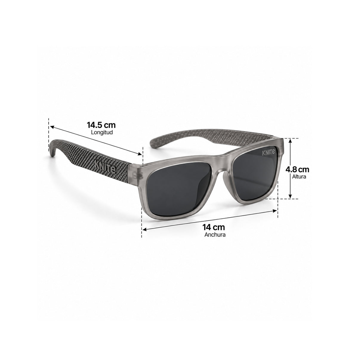 Lentes de Sol KNITE Hombre Armazon Transparente Gris