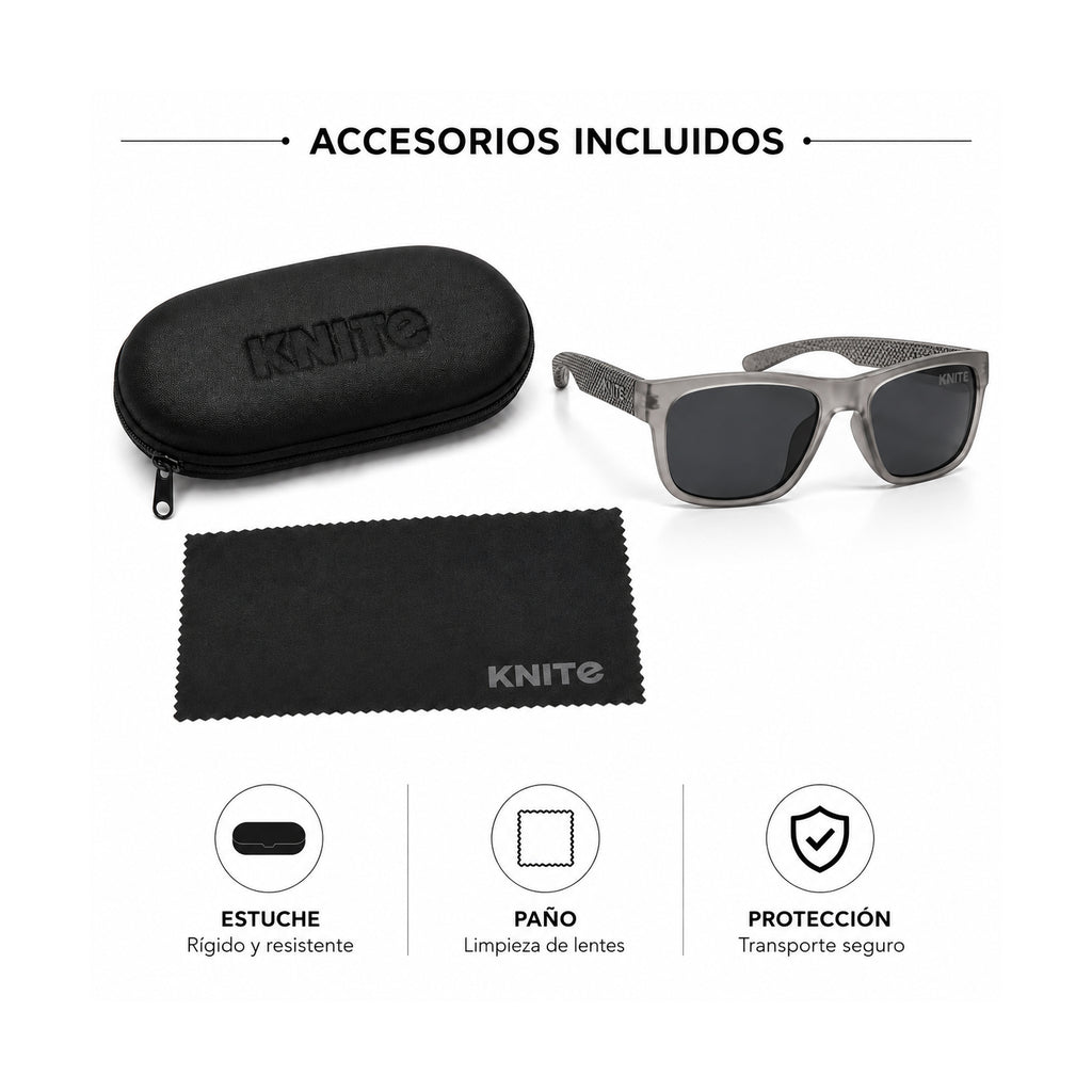 Lentes de Sol KNITE Hombre Armazon Transparente Gris