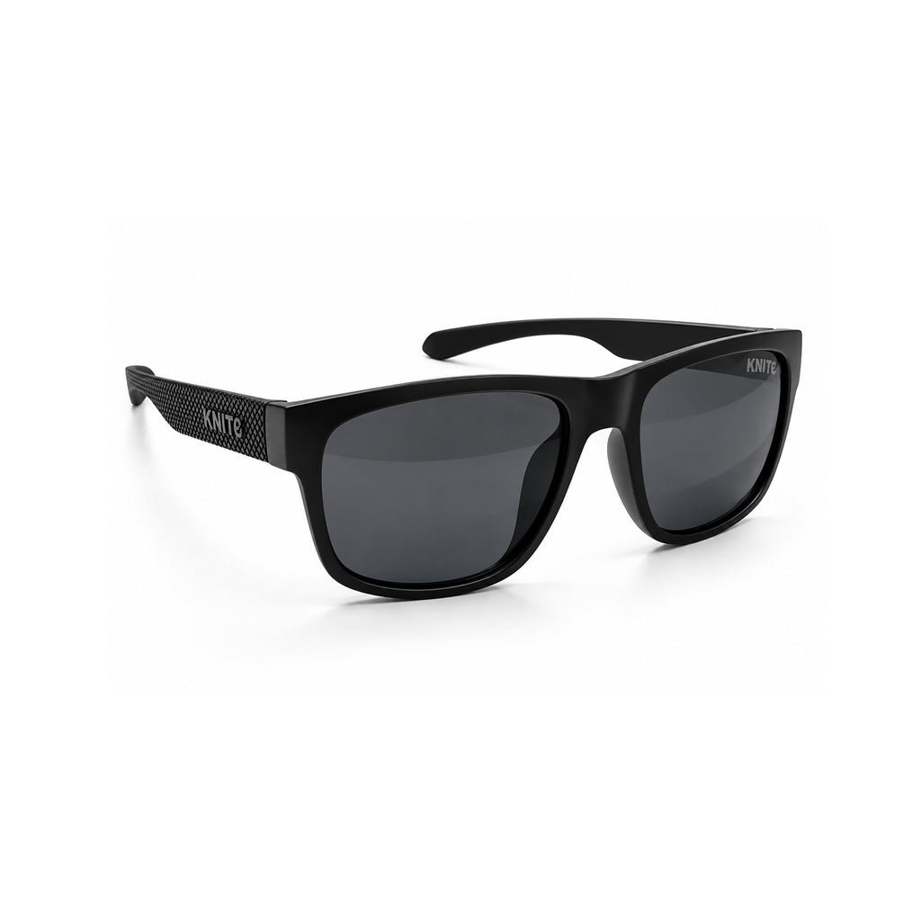 Lentes De Sol Knite Hombre Negro Mica Oscura