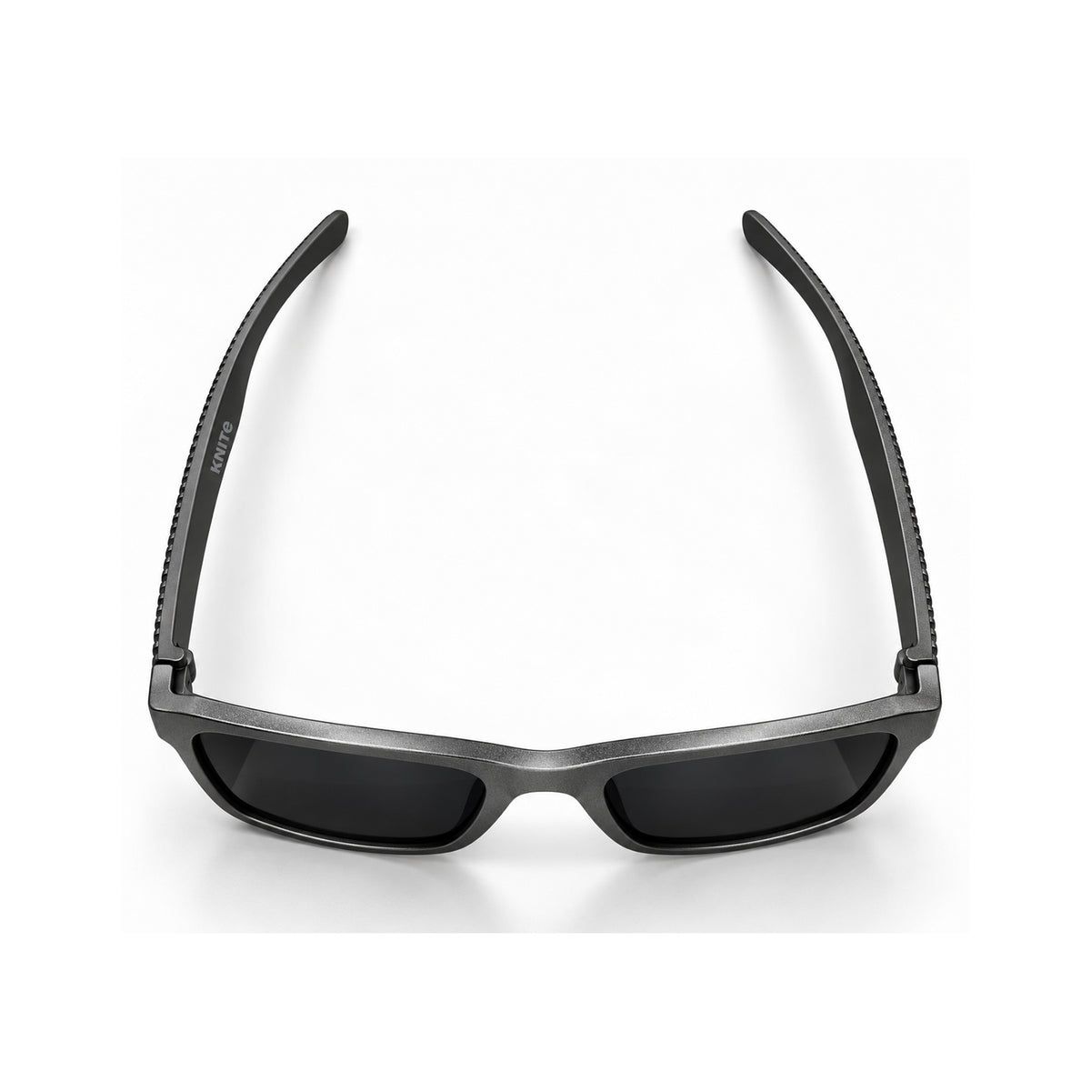 Lentes De Sol KNITE Hombre Armazon Plata Mica Negra