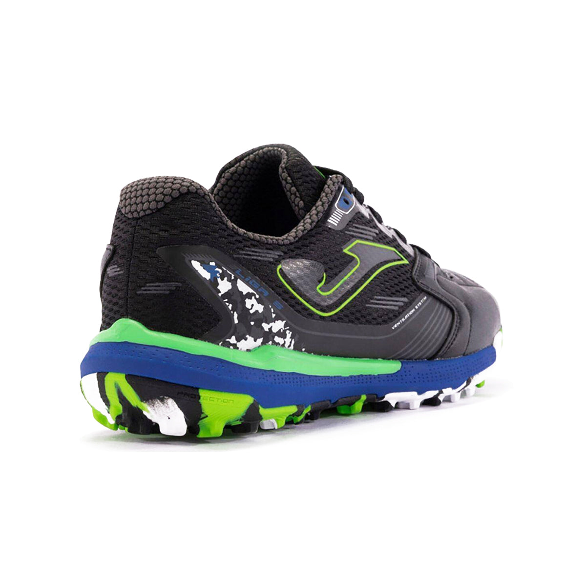 Tenis Joma Liga 5 turf fútbol rápido ligero y duradero negro