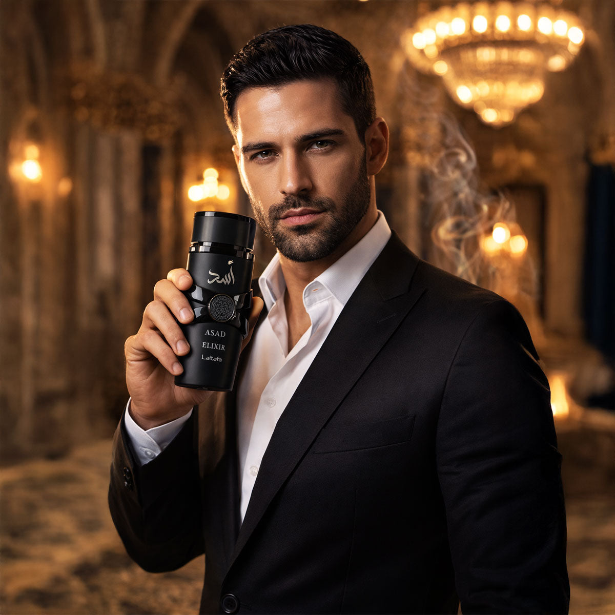 Kit 3 Perfumes Lattafa Asad Hombre Elixir Bourbon Premium