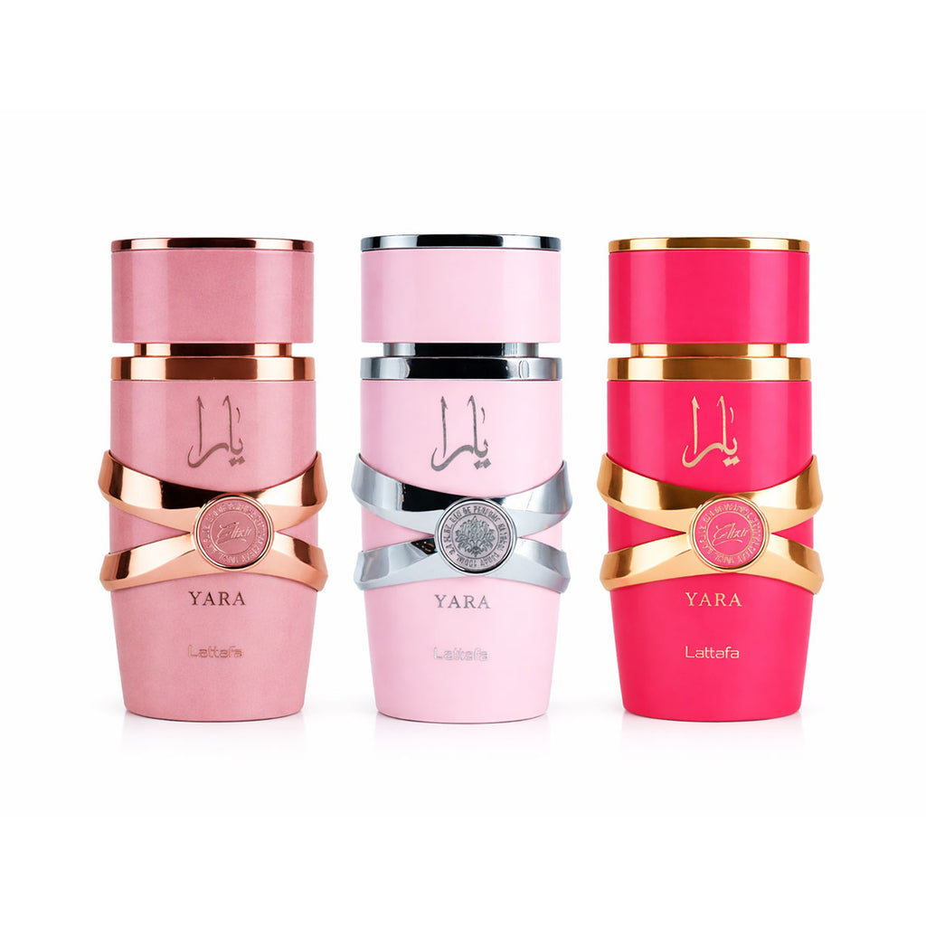 Kit 3 Perfumes Lattafa Yara Mujer Elixir Candy Dulce