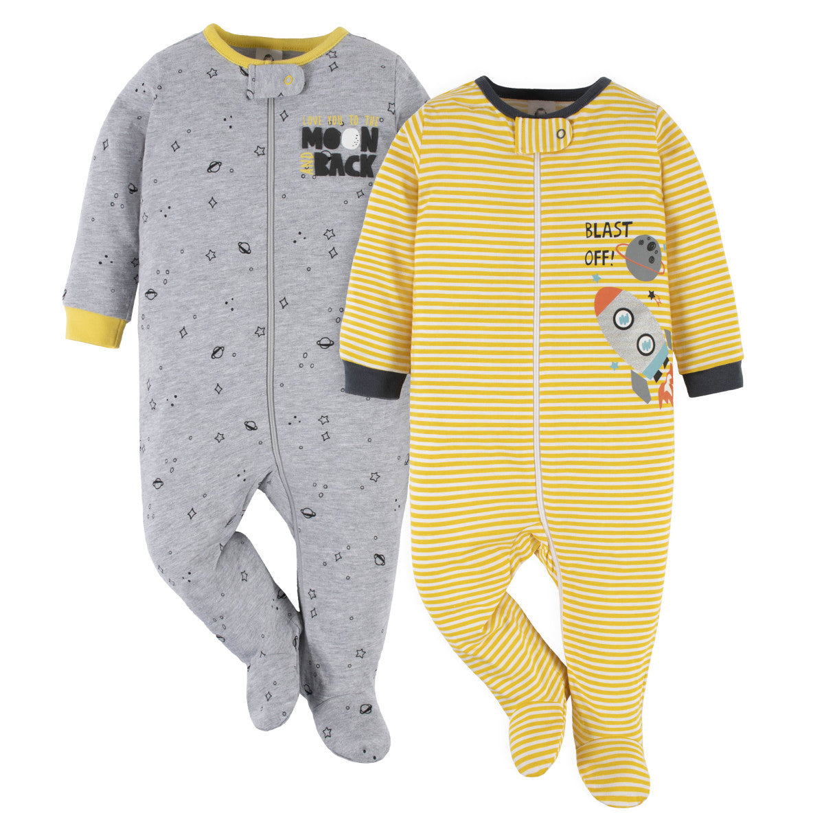 Mameluco Gerber Pack 2 Algodón Suave Bebé ropa dormir-3-6M