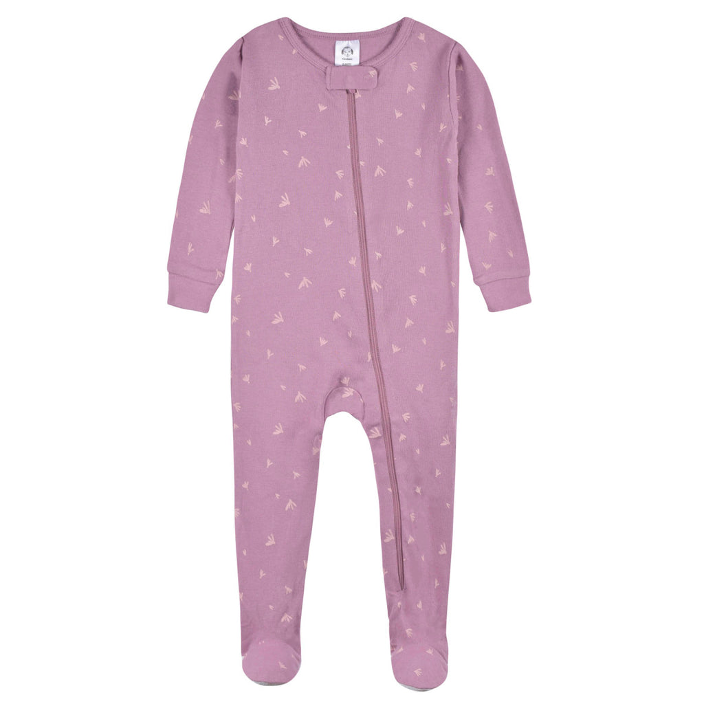 Mameluco Gerber Pack 2 Algodón Rosa Pies Bebé Niña Dormir-12M