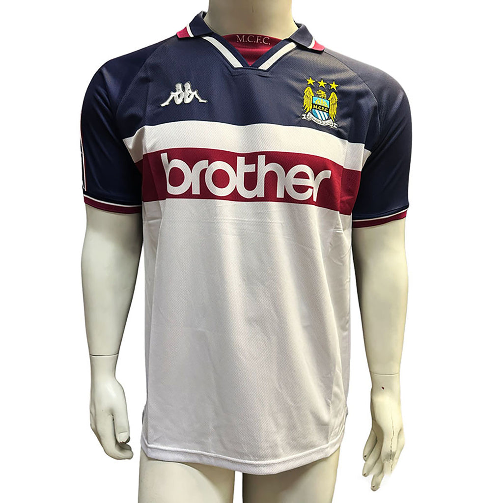 JERSEY KAPPA MANCHESTER CITY MANGA CORTA BLANCO/AZUL TALLA S