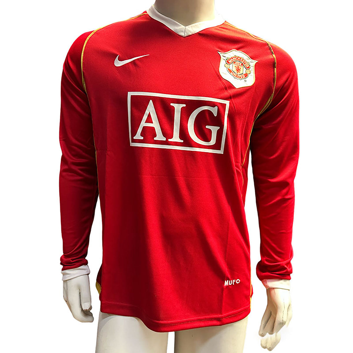 Jersey Nike Manchester Roja Manga Larga Thai Retro Hombre