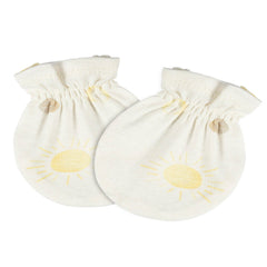 Mitones Gerber bebé gris amarillo 4 piezas antirrasguños-0-3M