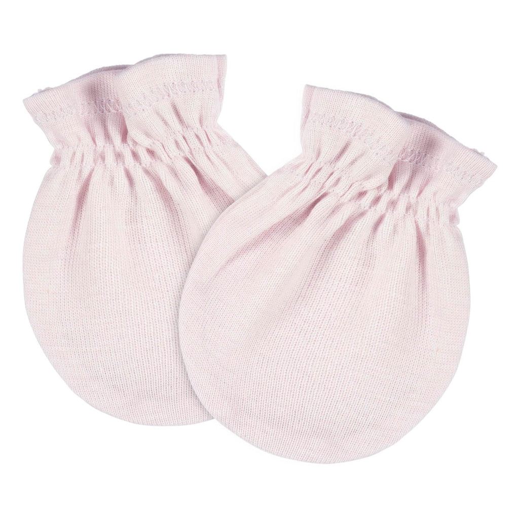 Mitones Gerber bebé rosa 4 piezas antirrasguños algodón 0-3m-0-3M