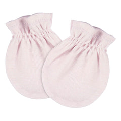 Mitones Gerber bebé rosa 4 piezas antirrasguños algodón 0-3m-0-3M