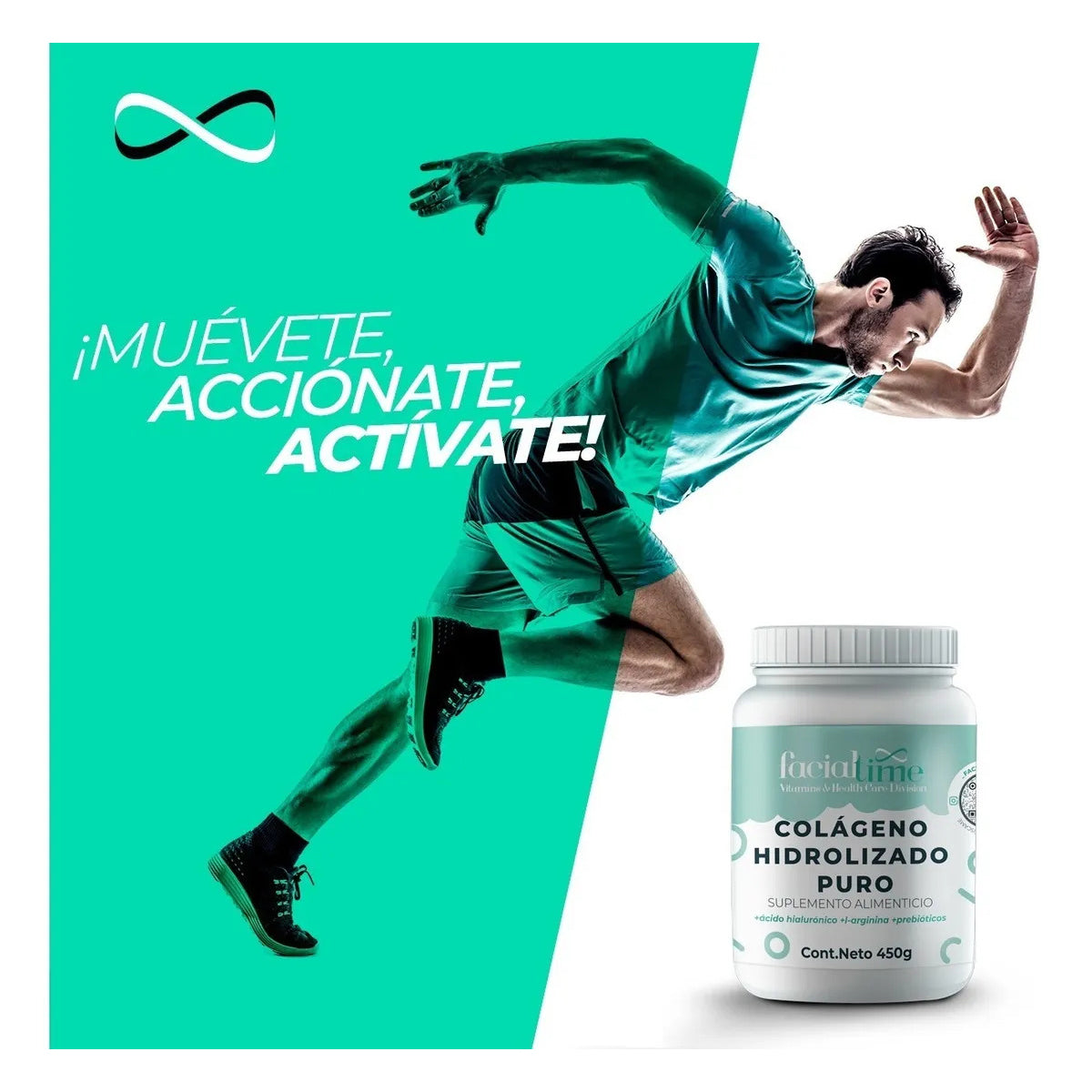 Colágeno Hidrolizado Pack 2x450g Antiedad FacialTime
