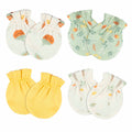 Mitones Gerber bebé blanco gris amarillo 4 piezas suaves-0-3M