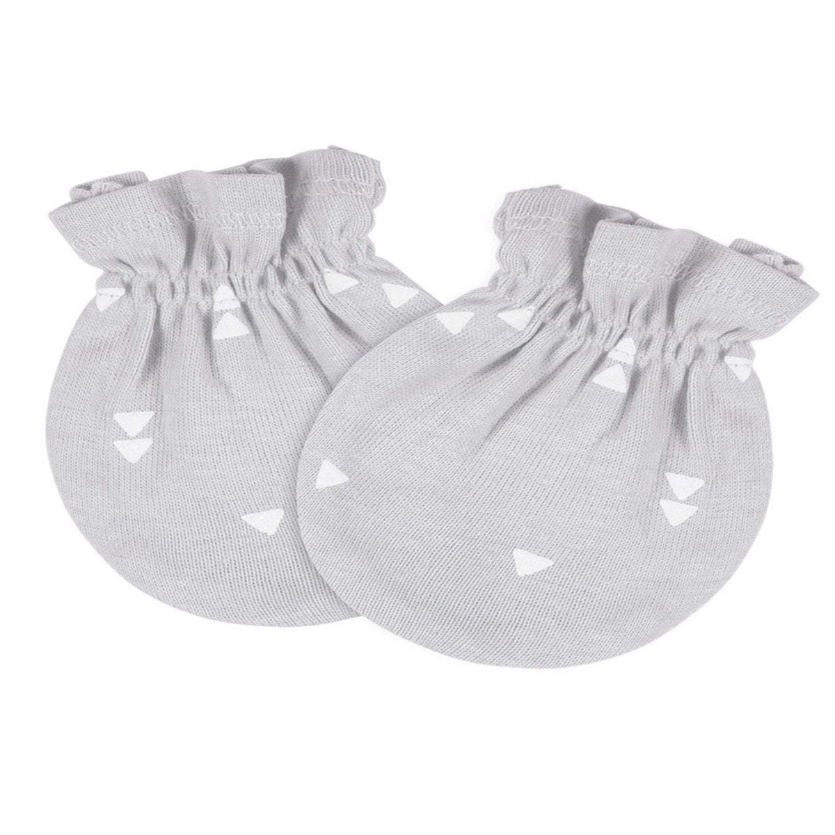 Mitones Gerber bebé blanco gris antirrasguños 0-6 meses-0-3M