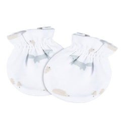Mitones Gerber bebé blanco gris antirrasguños 0-6 meses-0-3M