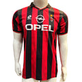 Jersey Lotto Retro Milan Roja Negra Manga Corta S