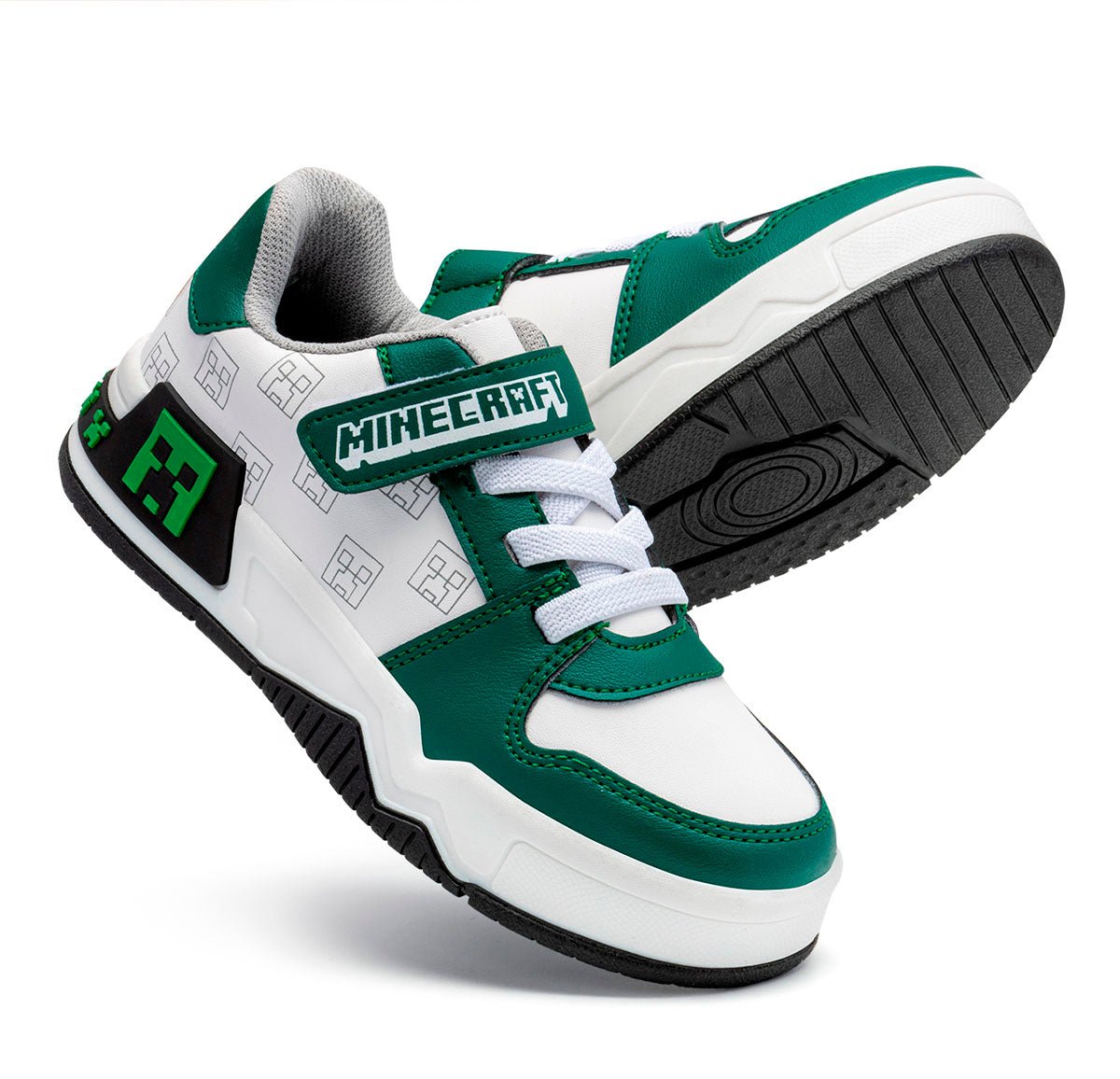 Tenis Minecraft niños Yuyin Creeper verdes con suela antideslizante