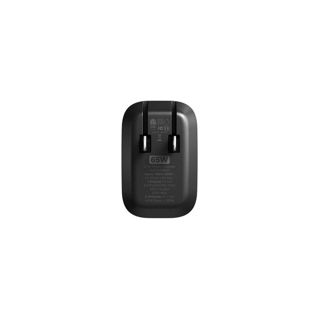 Cargador Nomad GaN 65W Tipo C Doble Puerto Carga Rapida