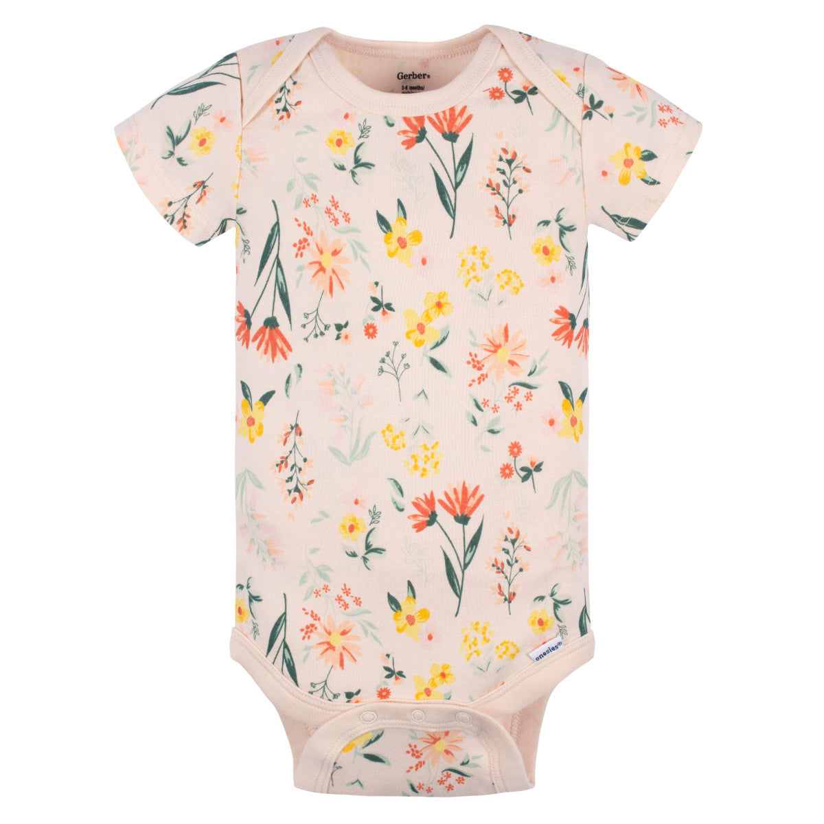Pañalero Gerber Pack 3 Piezas Body Bebé Ropa Niña Niño-0M