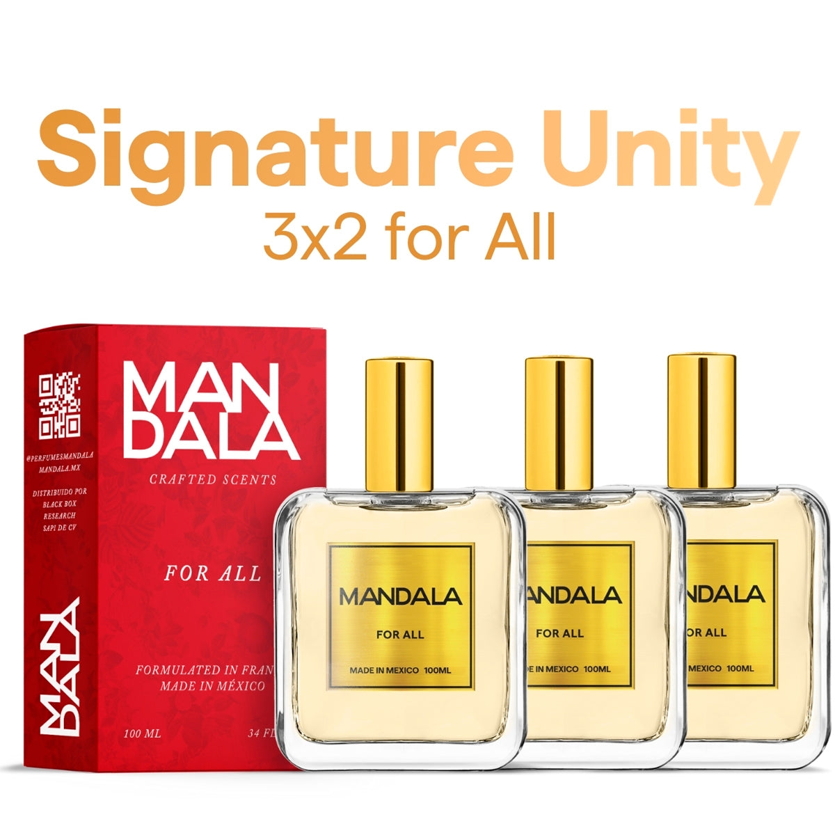 Set 3 Perfumes Unisex Mandala Signature Unity 3x2 300ml