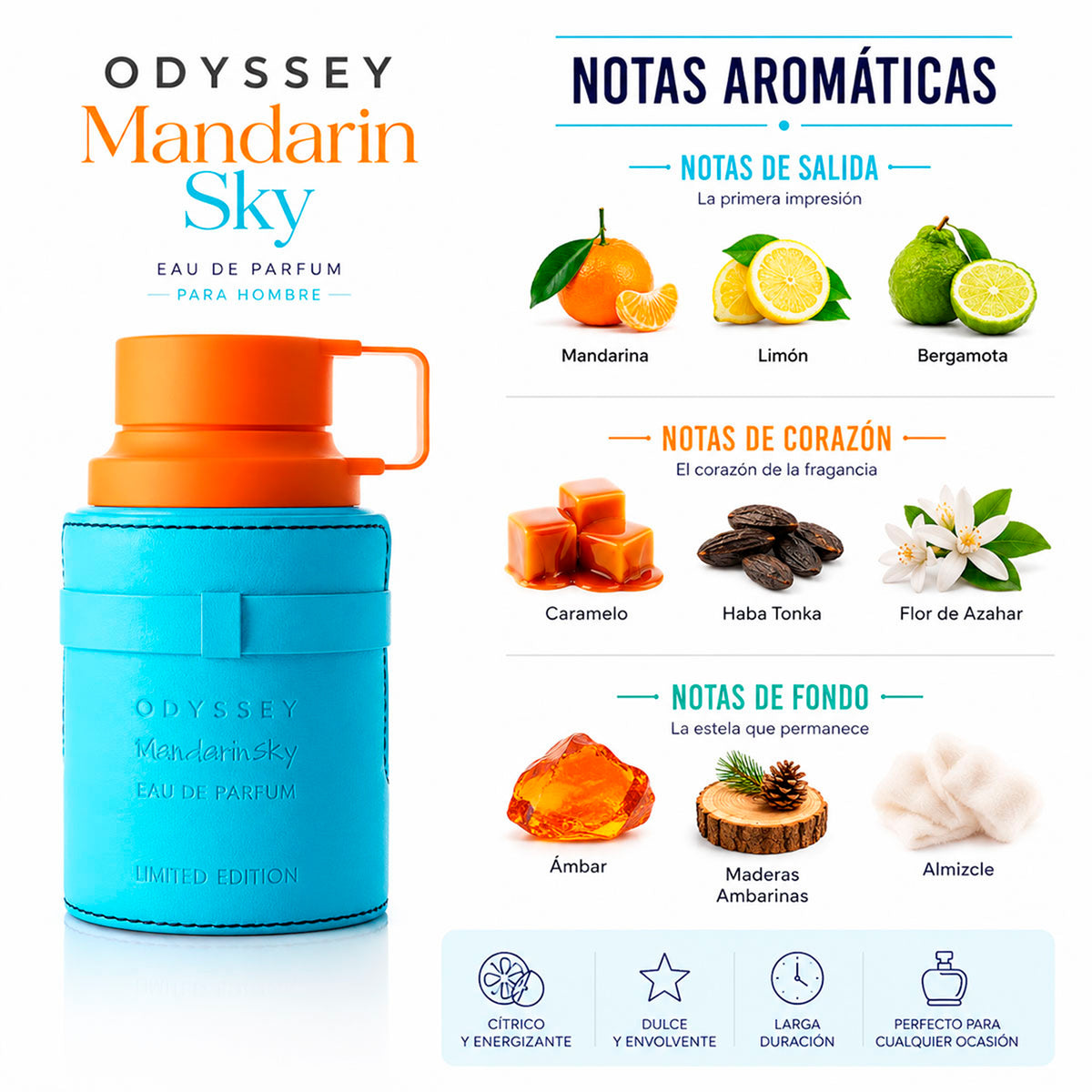 Perfume Para Hombre Armaf Odyssey Mandarin Sky EDP 100ml