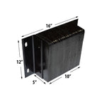 Tope Andén Laminado Hule Negro Alto Impacto 16"