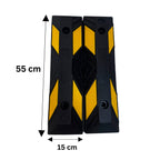Par Tope Estacionamiento Hule Reciclado Negro 56cm