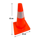 Set 5 Conos de Tránsito Vial Reflejantes 45cm