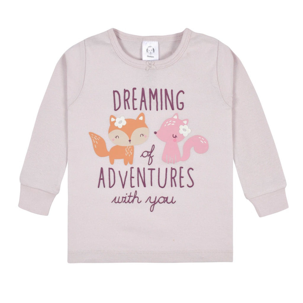 Set pijamas Gerber niña algodón conjunto dormir 12-60 meses-3T