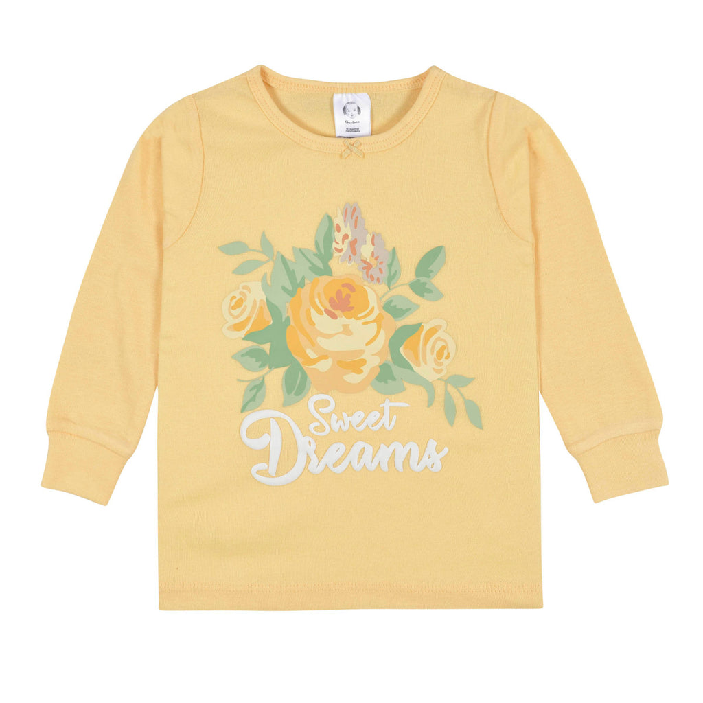 Set pijamas Gerber niña algodón conjunto dormir 12-60 meses-3T