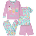 Pijama Gerber 4 piezas niña algodón rosa azul 12 a 24 meses-4T