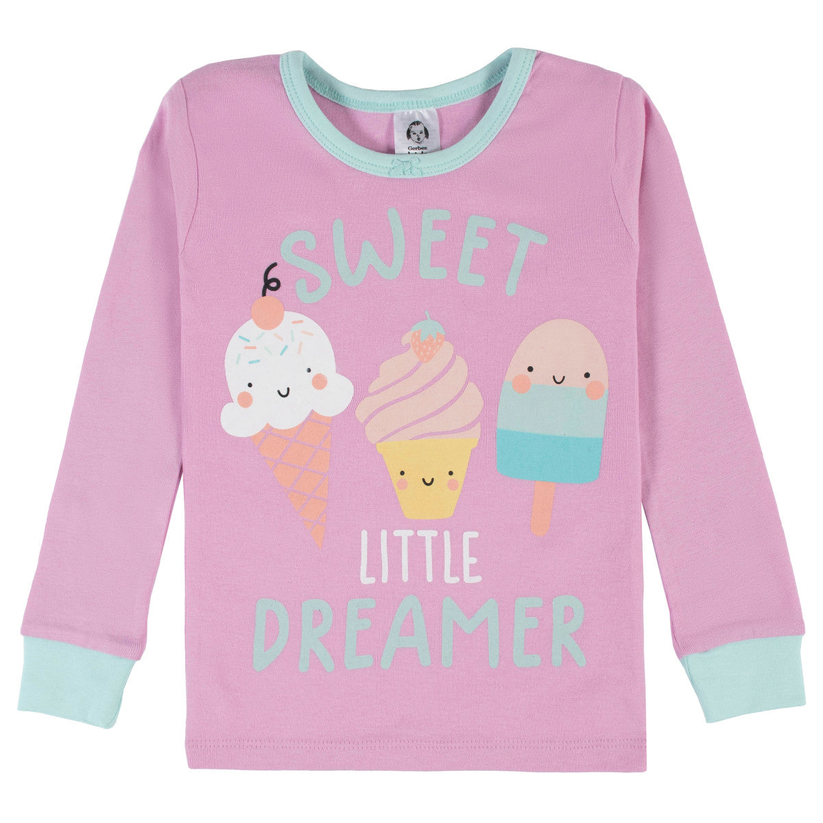Pijama Gerber 4 piezas niña algodón rosa azul 12 a 24 meses-12M