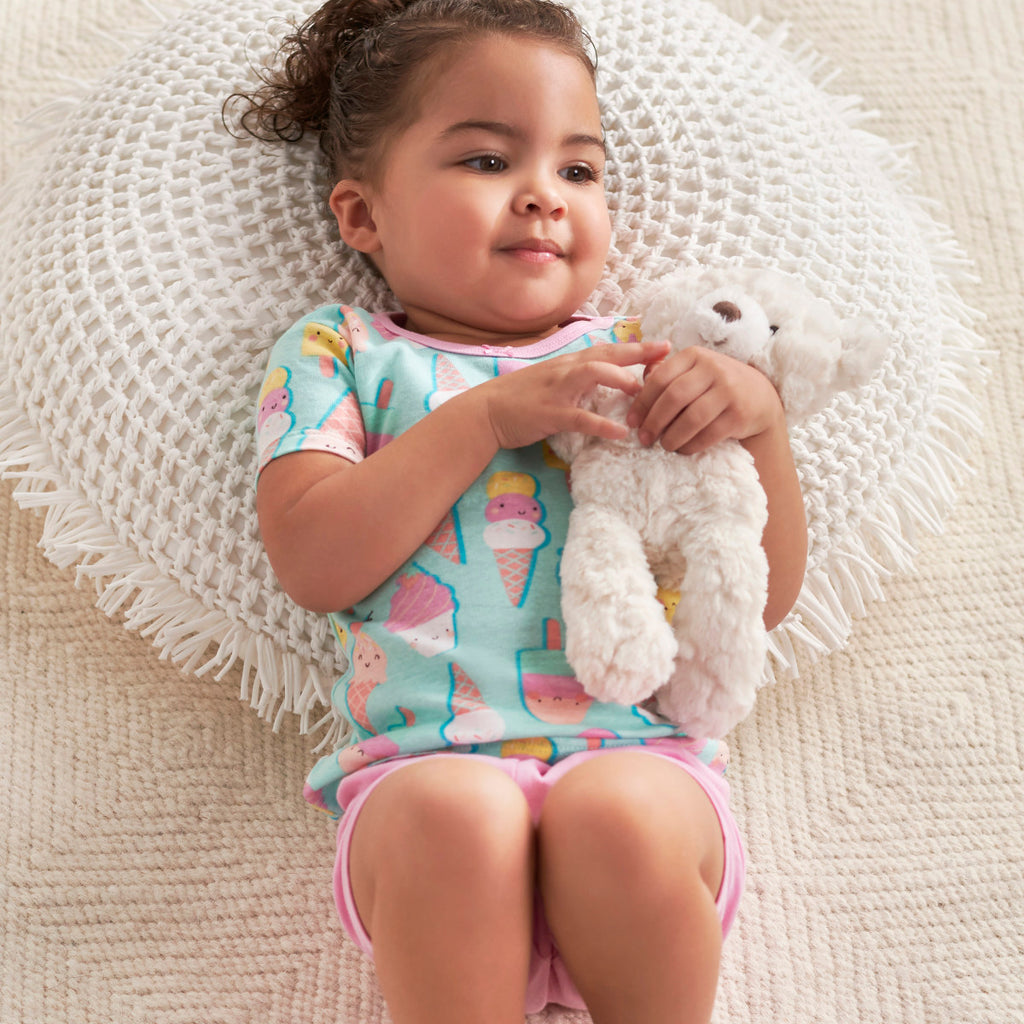 Pijama Gerber 4 piezas niña algodón rosa azul 12 a 24 meses-3T