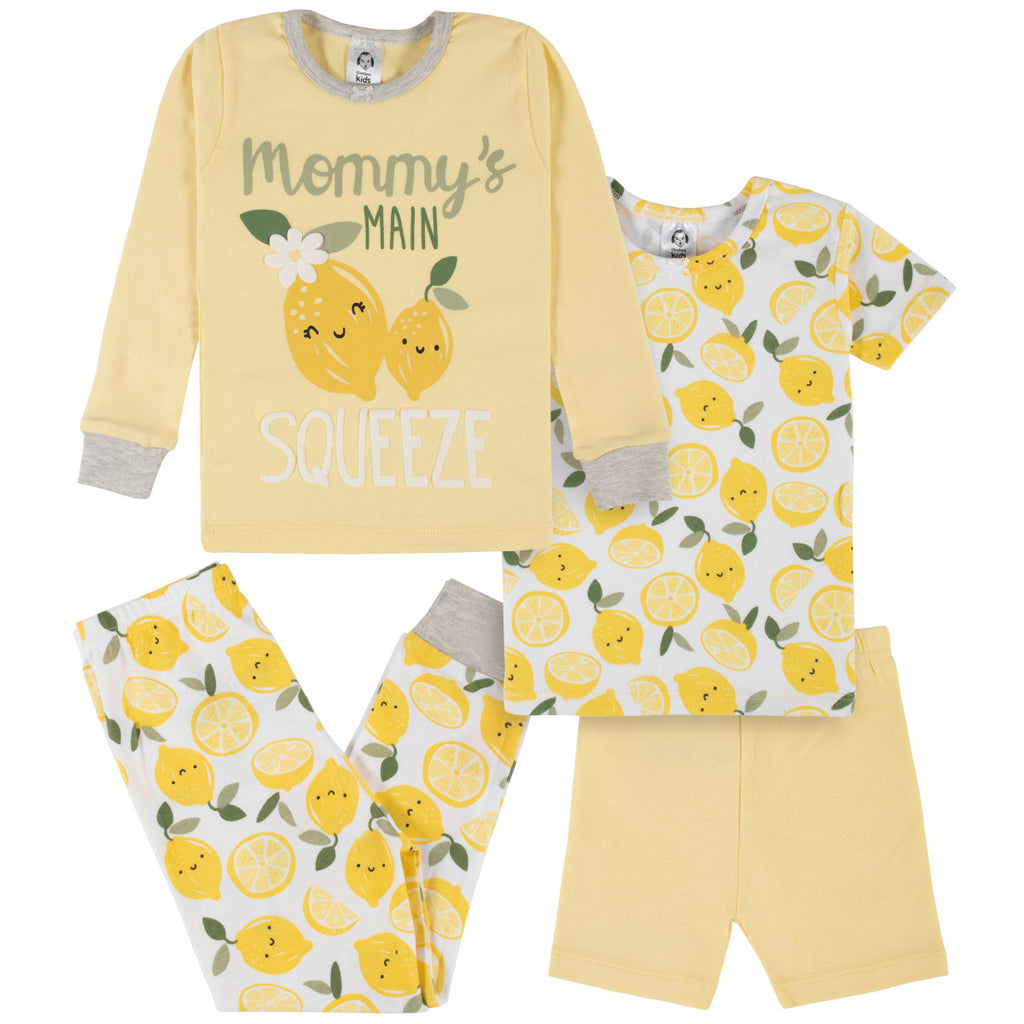 Pijama Gerber algodón niña set 4 piezas 2 a 5 años-2T
