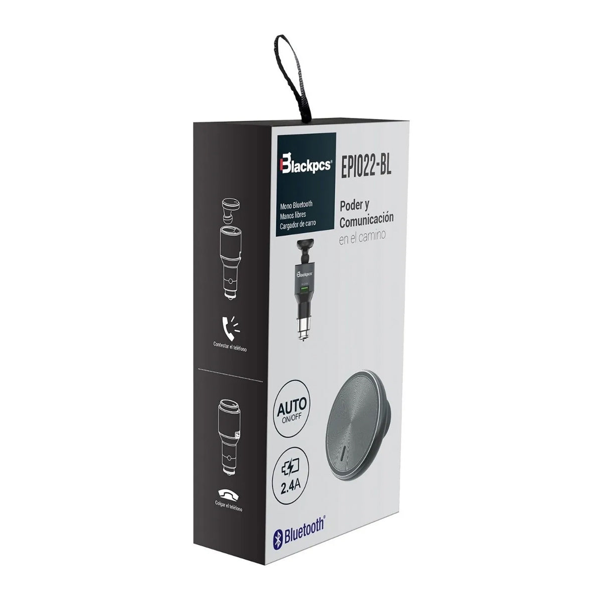 PLUG IN PARA AUTO BLACKPCS MANOS LIBRES EPI022-BL NEGRO