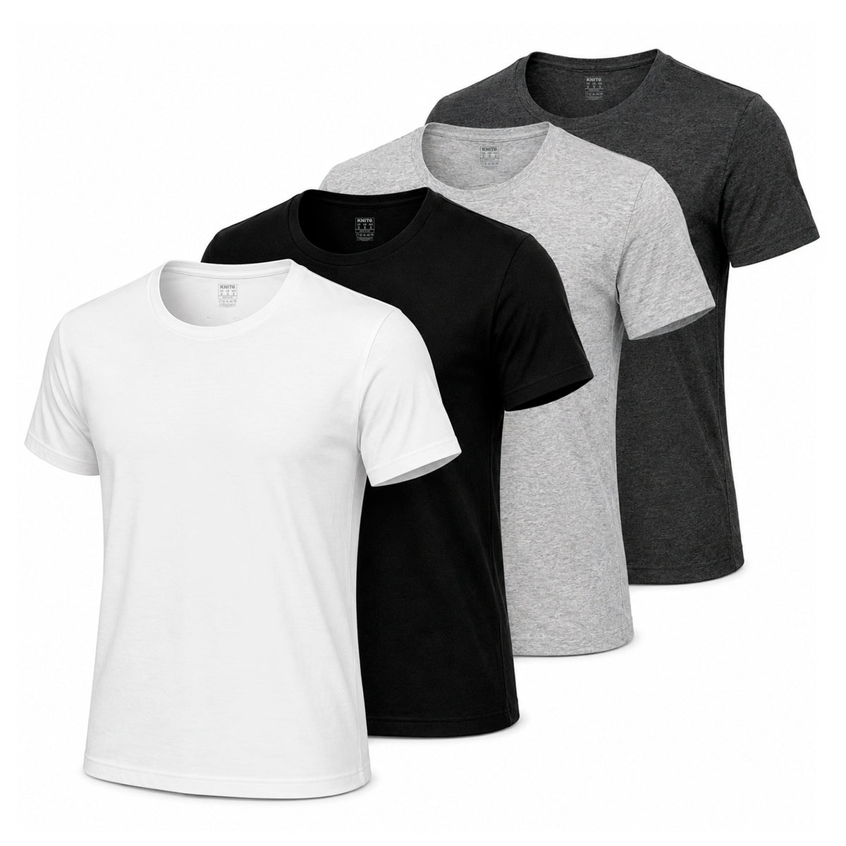 Playeras Hombre Algodon Basicas Paquete 4 Urban base Knite