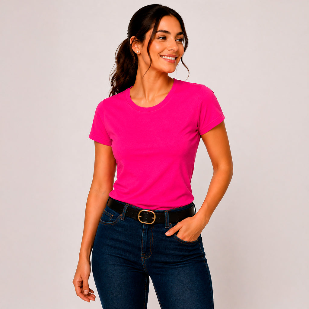 Playeras Mujer Algodon Basicas Paquete 4 Power pop Knite