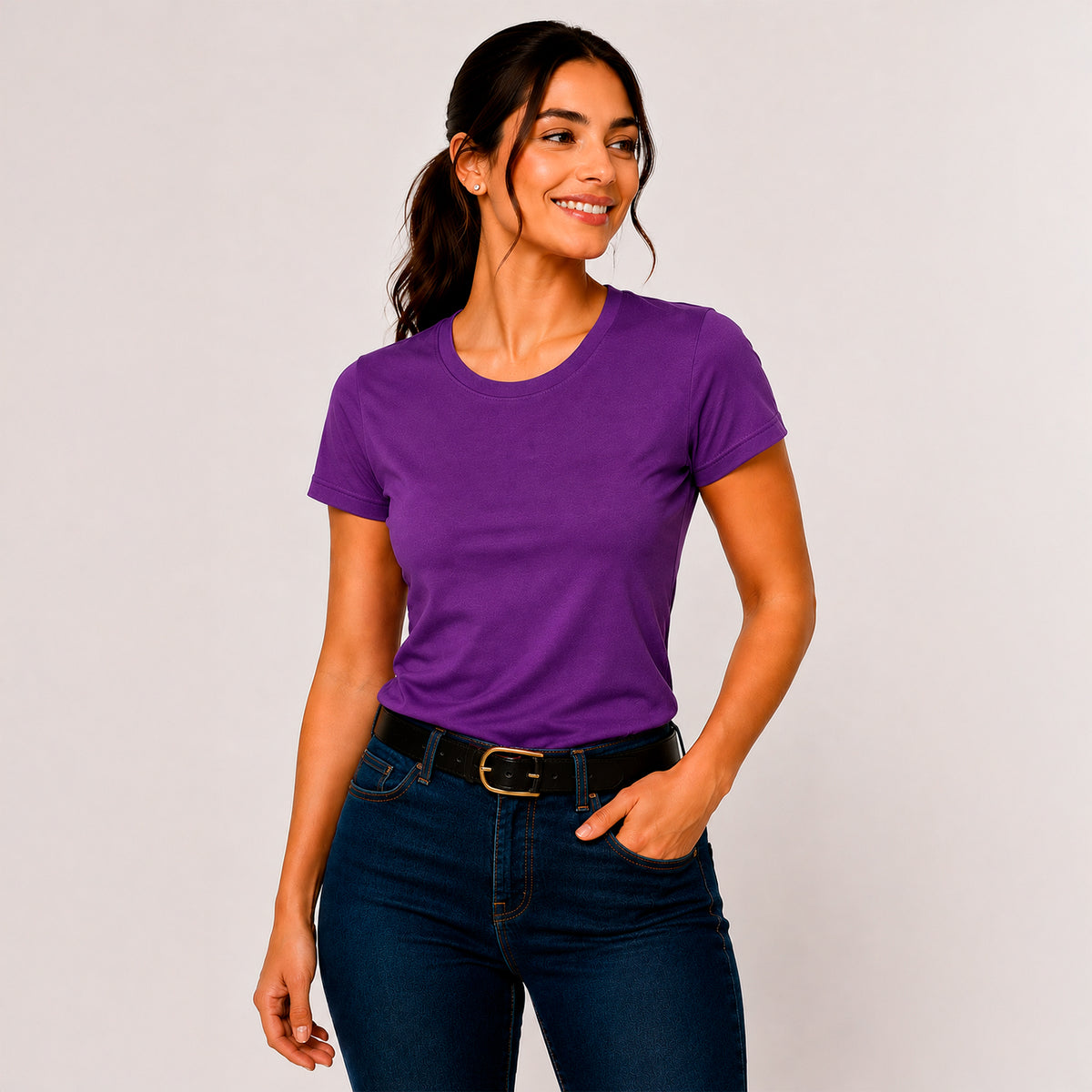 Playeras Mujer Algodon Basicas Paquete 4 Power pop Knite