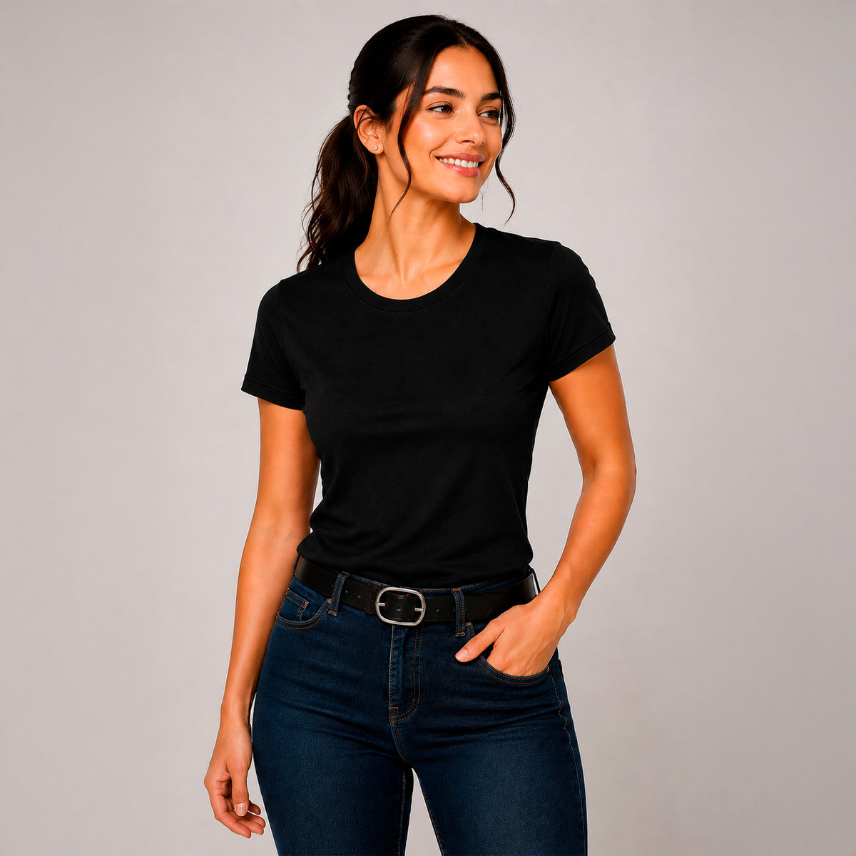 Playeras Mujer Algodon Basicas Paquete 4 Power pop Knite