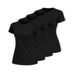 Paquete 4 Playeras Básicas Negras Mujer Knite