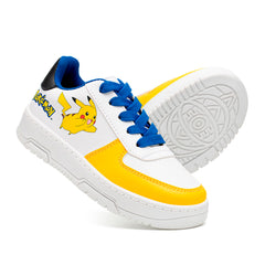 Tenis Pokémon niños Pikachu Yuyin blancos con suela antideslizante
