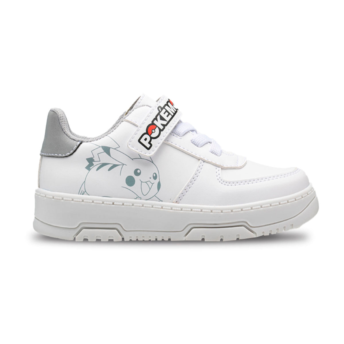 Tenis Pokémon niños Pikachu blancos con suela antideslizante
