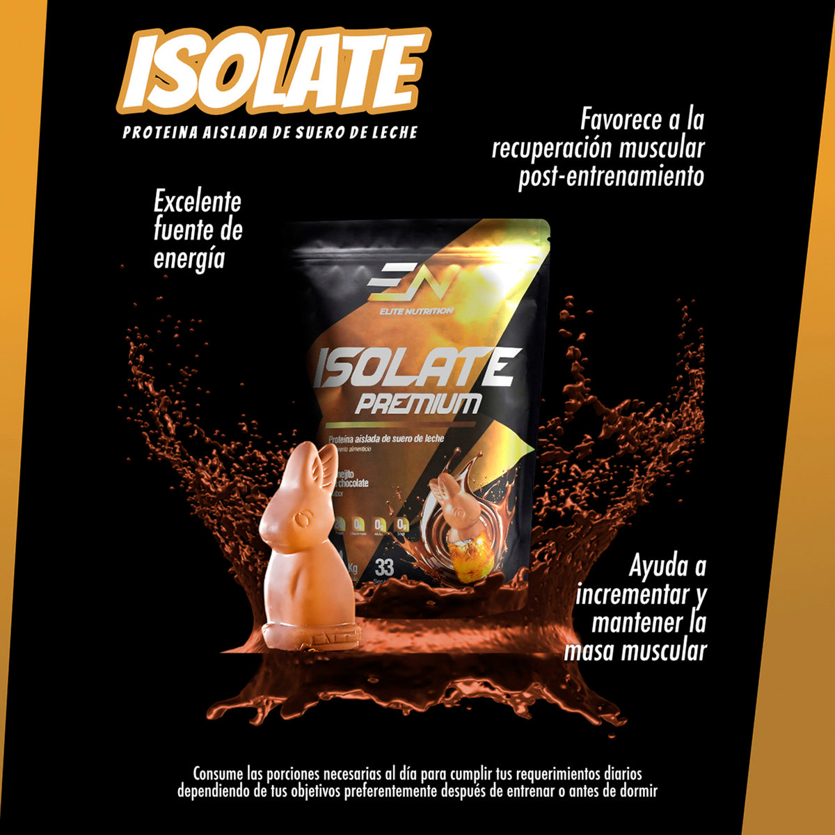 Proteína Isolate Premium Elite Sabor Chocolate 1kg