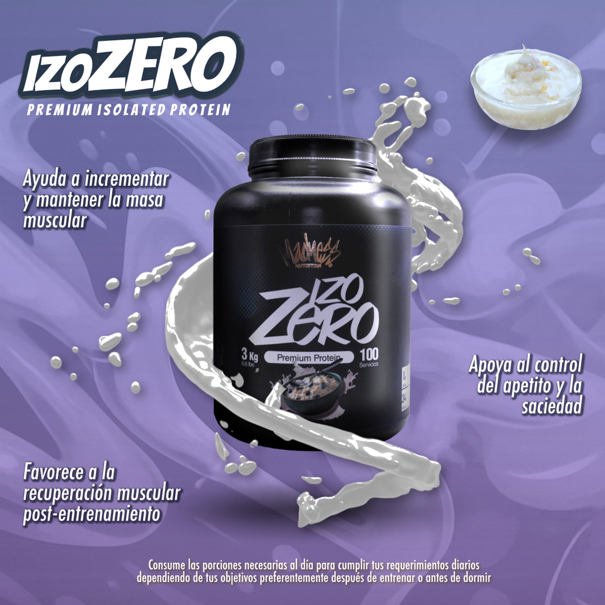 Proteína Isolate Madness 3kg Suero de Leche Suplemento